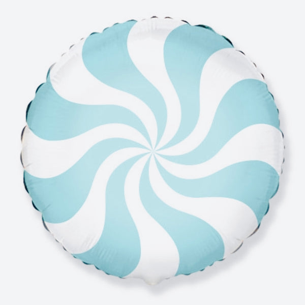 BALLOONS - CANDY & SWEETS SWIRL PASTEL AQUA BLUE