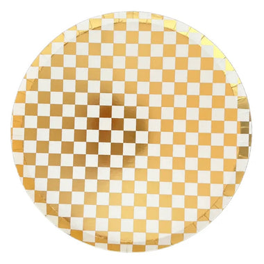 PLATES XL DINNER - GOLD CHECK IT CLASH