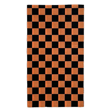 NAPKINS DINNER - ORANGE + BLACK CHECK IT