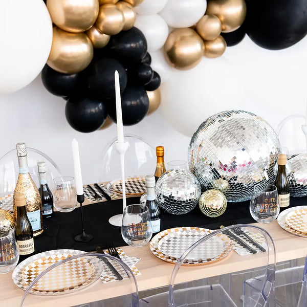 PLATES XL DINNER - GOLD CHECK IT CLASH