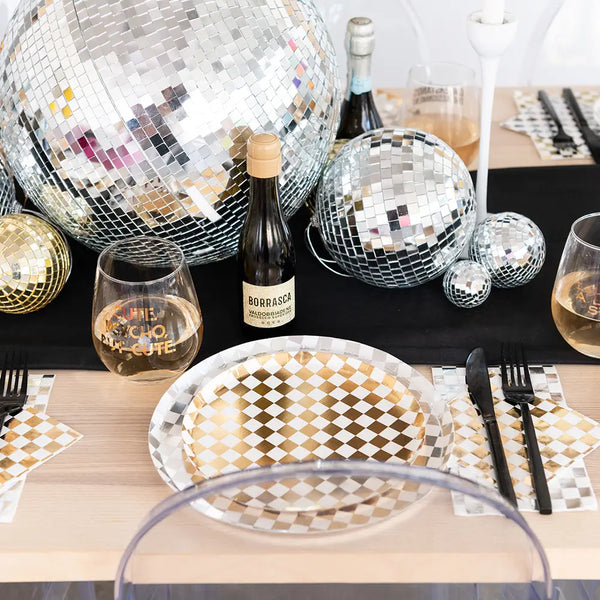 NAPKINS LARGE - GOLD CHECK IT CLASH