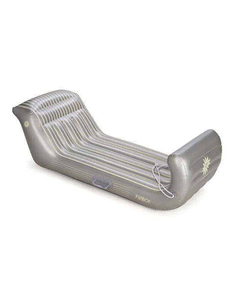 LUXE RIDE-ON SLED - SILVER STRIPE SLEIGH (Holds 1-2 riders)