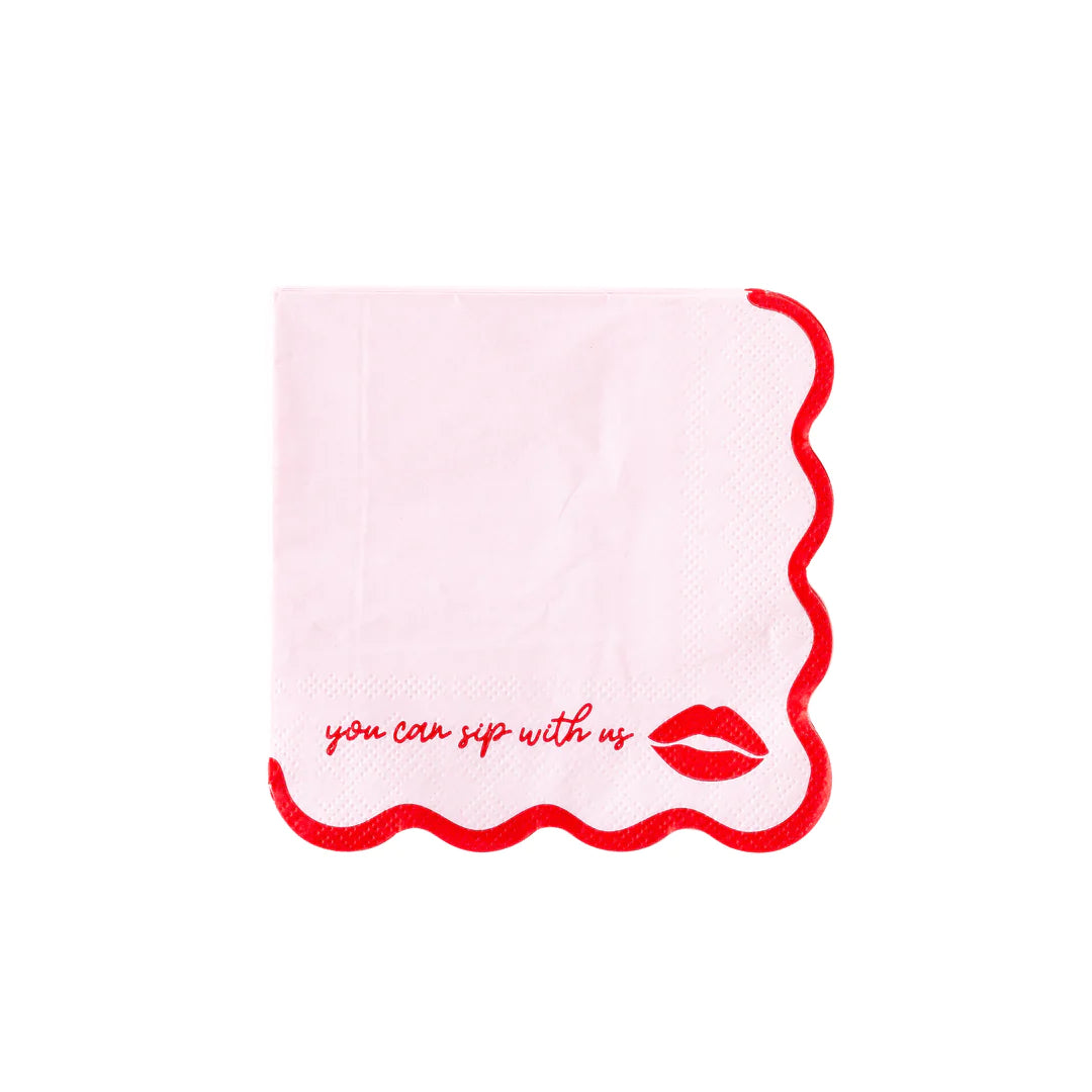 NAPKINS SMALL - VALENTINES GALENTINES SIP WITH US