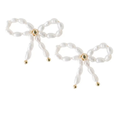 EARRINGS - PETITE PEARL BOWS