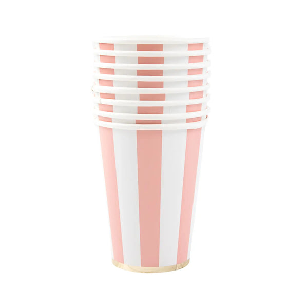CUPS - PINK CABANA STRIPE
