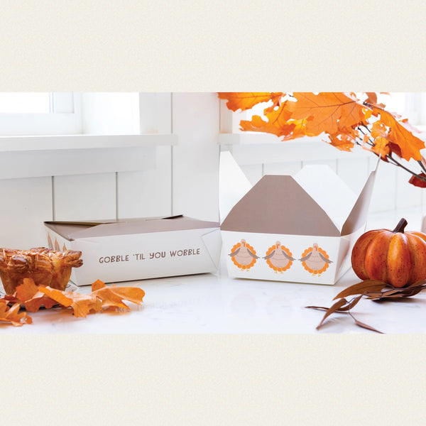 TO-GO TAKEOUT BOX - WOBBLE AND GOBBLE (pack of 6)