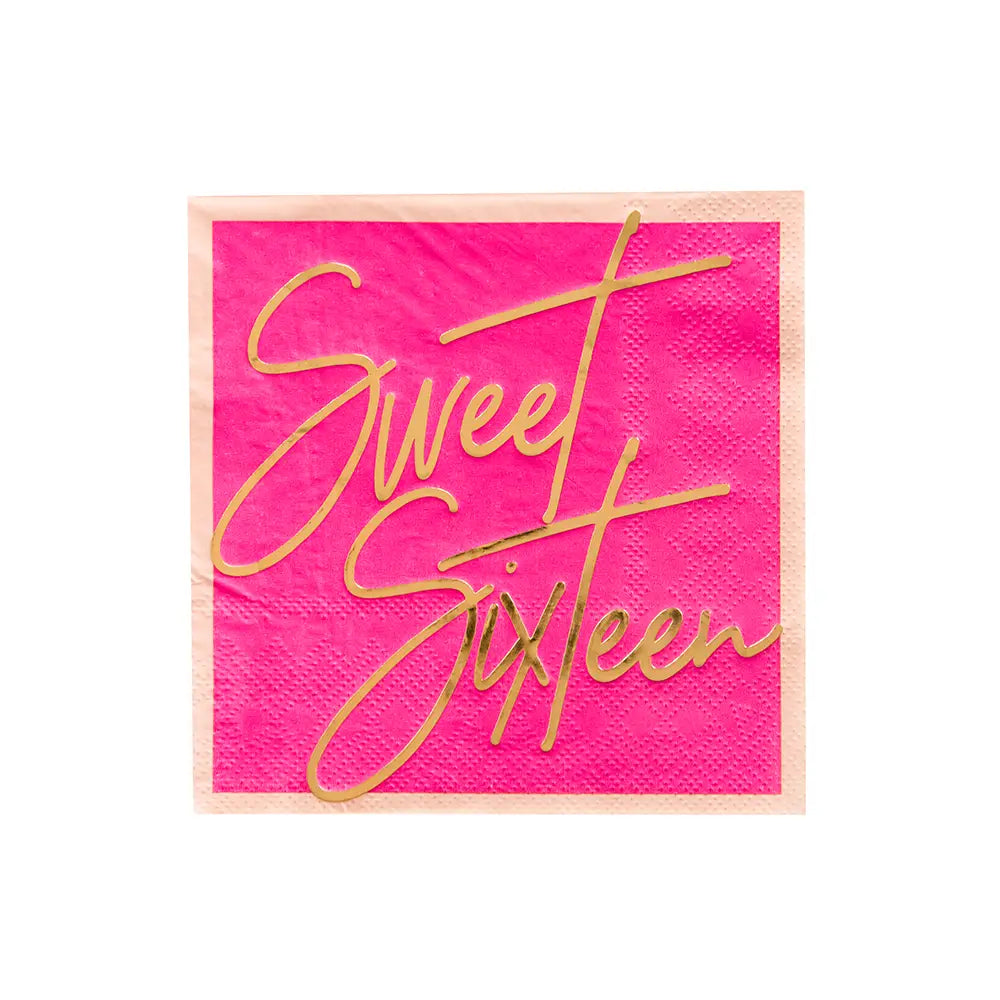 NAPKINS SMALL - MILESTONE 16th SWEET SIXTEEN