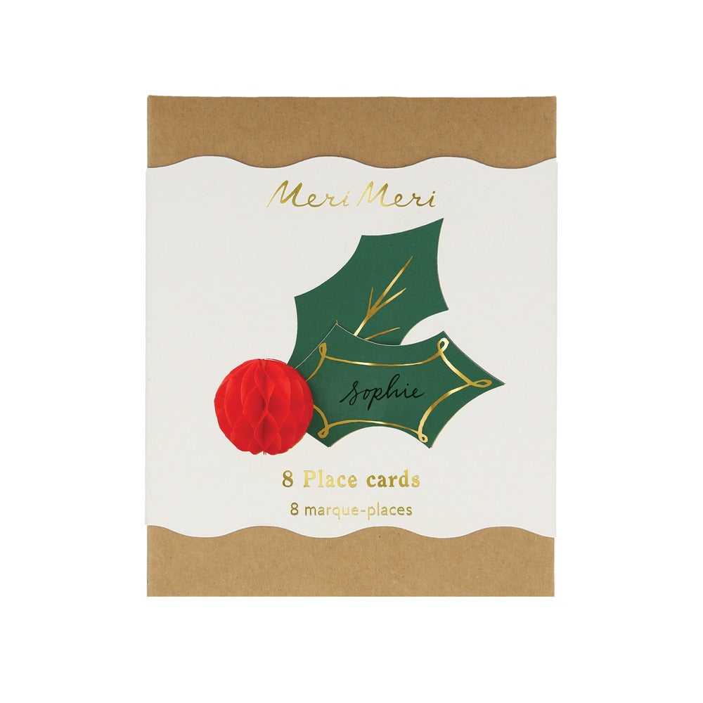 PLACE CARDS - HONEYCOMB HOLLY (set of 8)