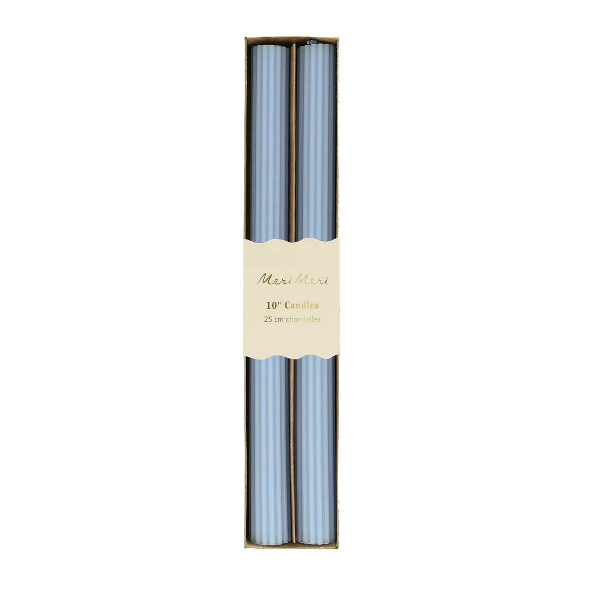 DINNER CANDLES - TAPER PASTEL PALE BLUE MERI MERI (Pack of 2)