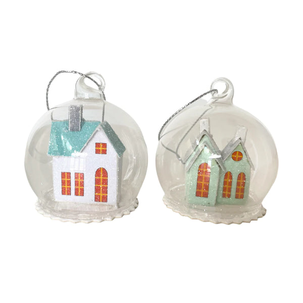 HEIRLOOM GLASS ORNAMENTS - CODY FOSTER FROSTY ADOBE SNOW GLOBE