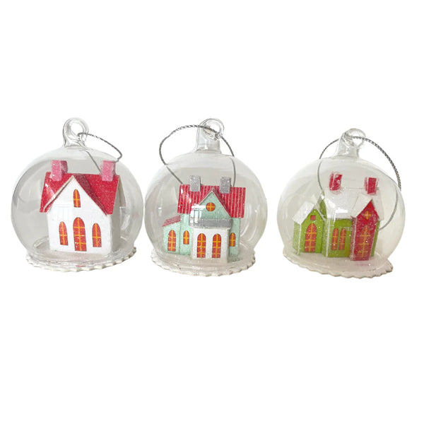 HEIRLOOM GLASS ORNAMENTS - CODY FOSTER FROSTY ADOBE SNOW GLOBE