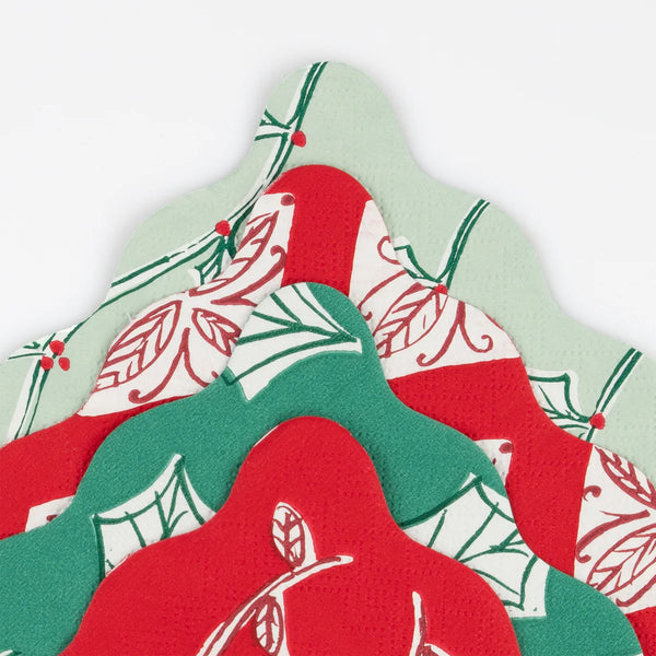 NAPKINS SMALL - CHRISTMAS FESTIVE BLOCK PRINT MERI MERI