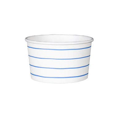 FOOD CUPS - FRENCHIE STRIPES COBALT BLUE (PACK OF 8)