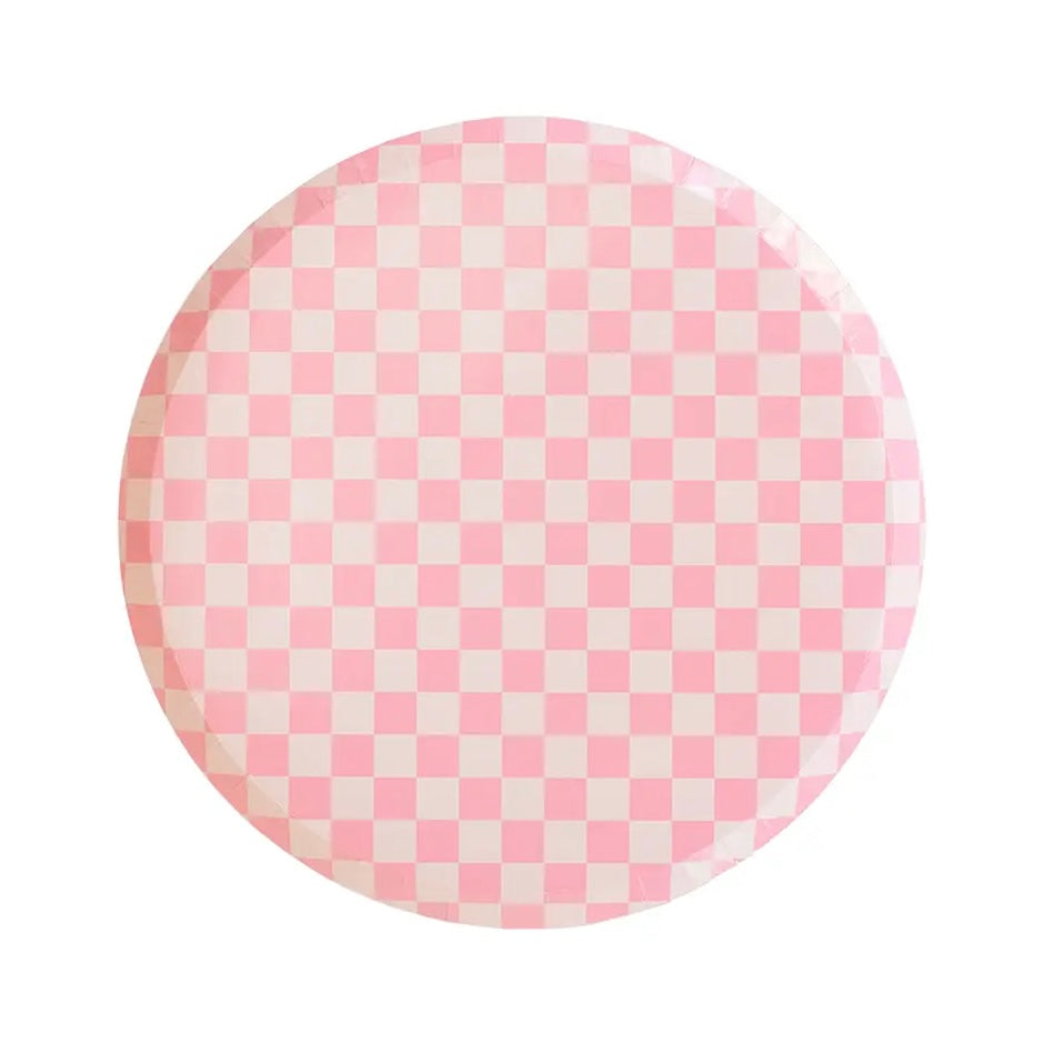 PLATES LARGE SIDE - PINK CHECK IT