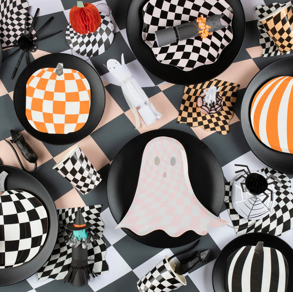 PLATES SMALL - HALLOWEEN CHECKER MERI MERI