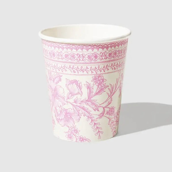 CUPS - FLORAL PINK FRENCH TOILE