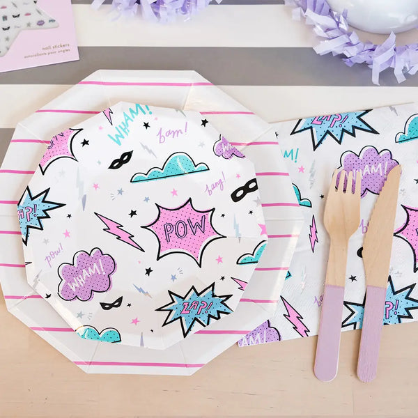 PLATES SMALL - SUPERHERO PINK DAYDREAM SOCIETY