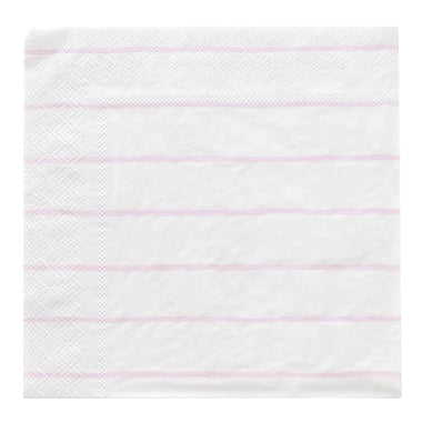 NAPKINS LARGE - PURPLE LILAC FRENCHIE STRIPES