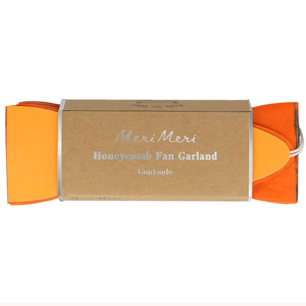 GARLAND - MERI MERI BLACK & ORANGE STRIPE TISSUE HONEYCOMB