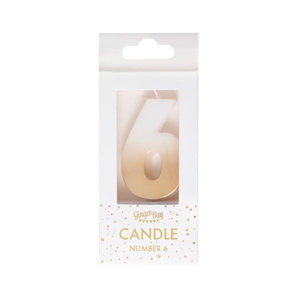 CANDLES - NUMBER CANDLE OMBRÉ GOLD