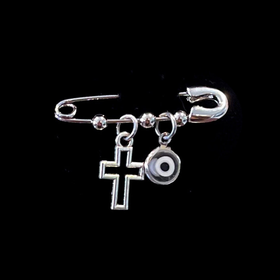 WITNESS PIN - SILVER PIN 3 BEAD + 2 CHARMS