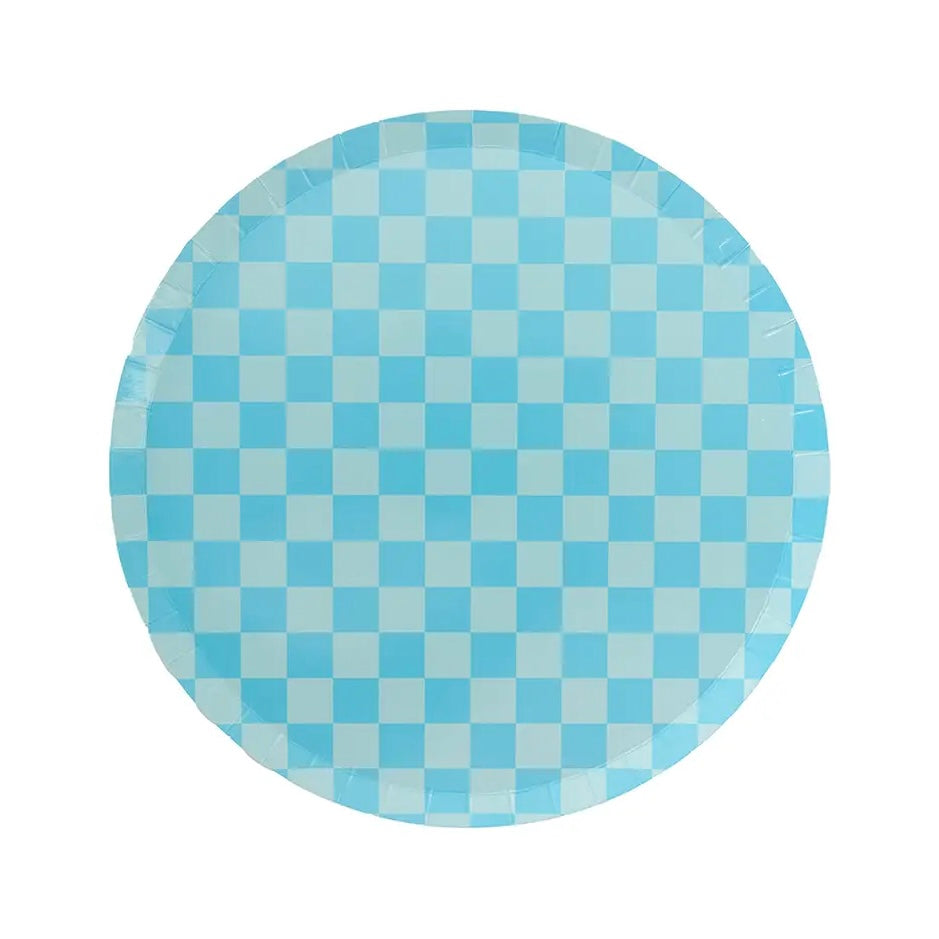 PLATES LARGE SIDE - BLUE CHECK IT