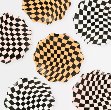 PLATES SMALL - HALLOWEEN CHECKER MERI MERI