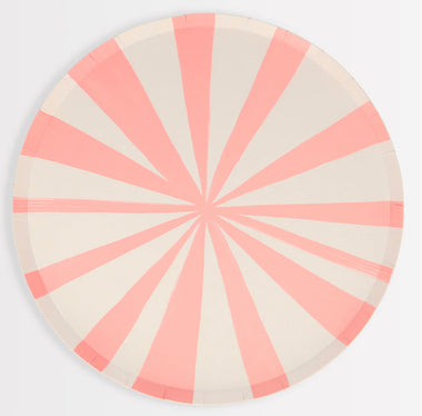 PLATES XL DINNER - PINK STRIPE