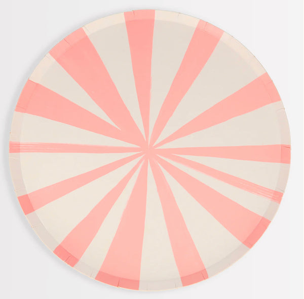 PLATES XL DINNER - PINK STRIPE