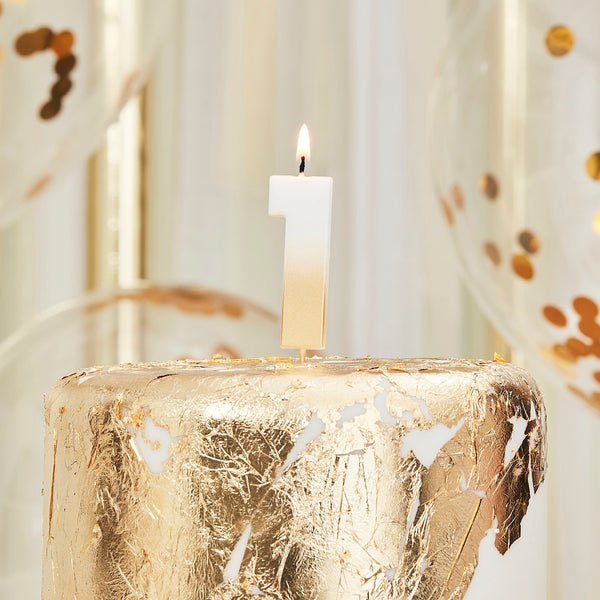 CANDLES - NUMBER CANDLE OMBRÉ GOLD