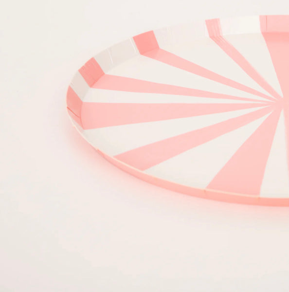 PLATES XL DINNER - PINK STRIPE