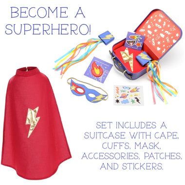 DRESS-UP COSTUME GIFT SET - SUPERHERO SUITCASE