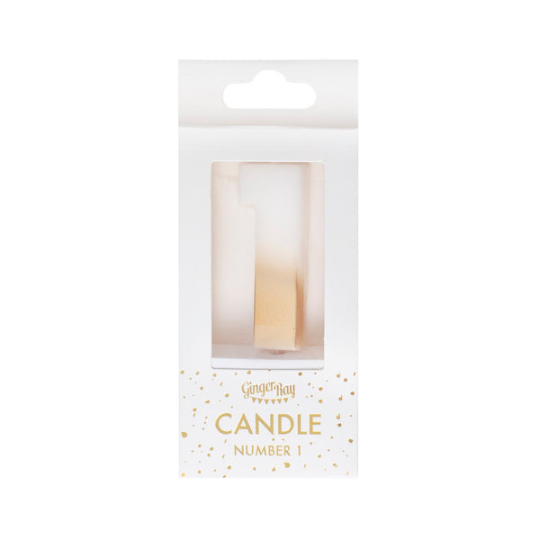CANDLES - NUMBER CANDLE OMBRÉ GOLD