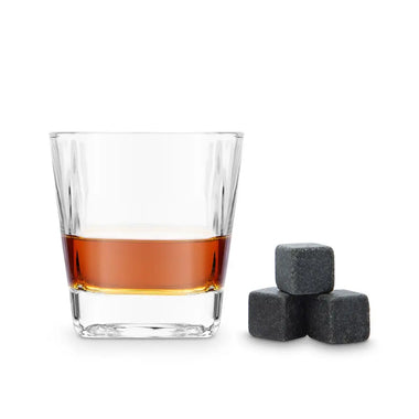 BARWARE - WHISKEY GLASS + STONES GIFT SET