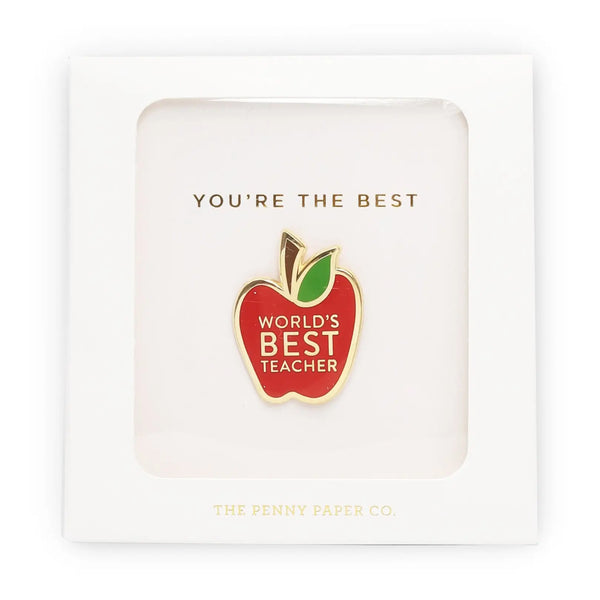 ENAMEL PIN - WORLD’S BEST TEACHER