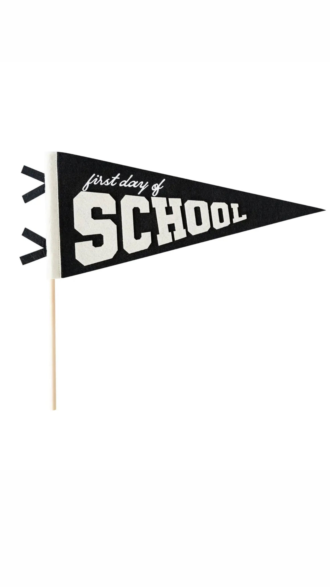 DECORATION - FIRST DAY OF SCHOOL PENNANT BLACK