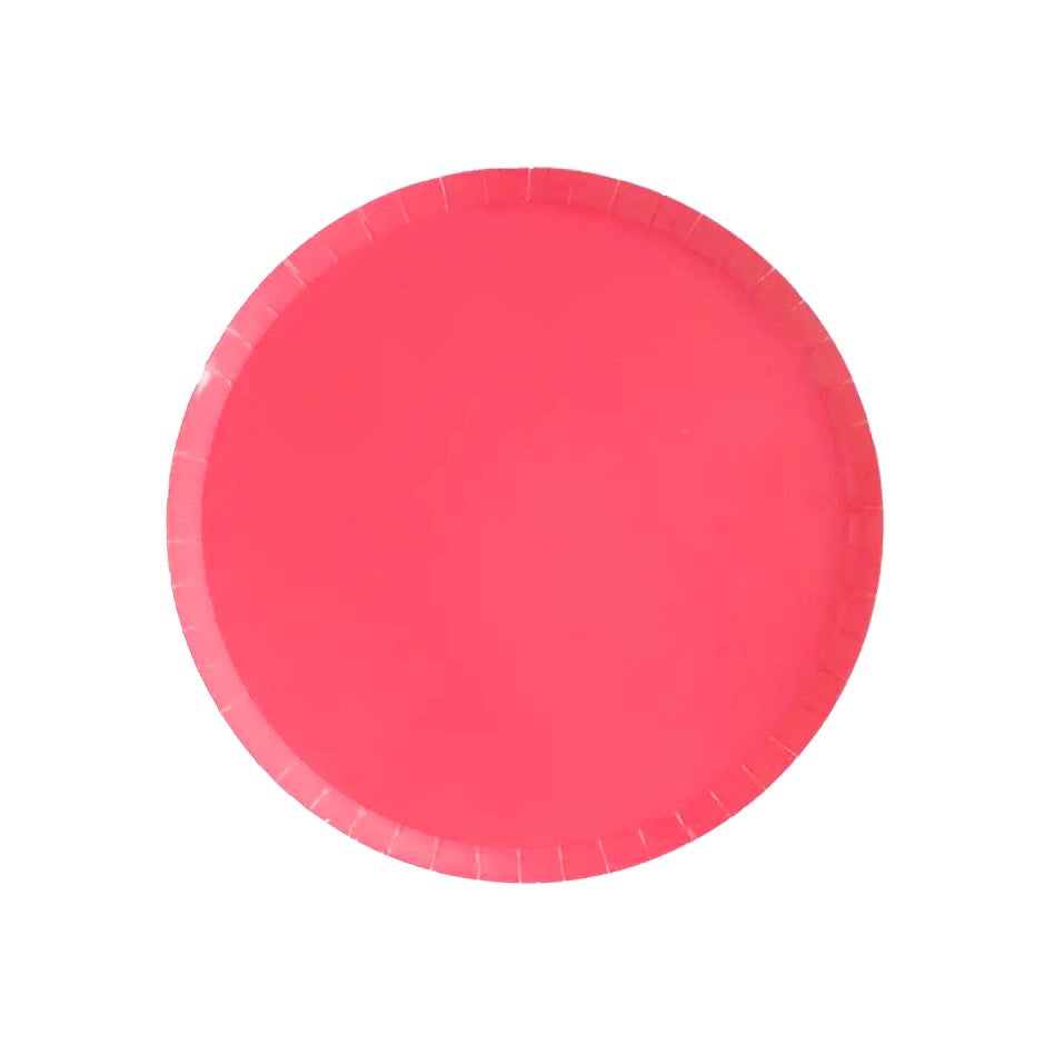 PLATES LARGE SIDE - RED WATERMELON SHADE DESSERT