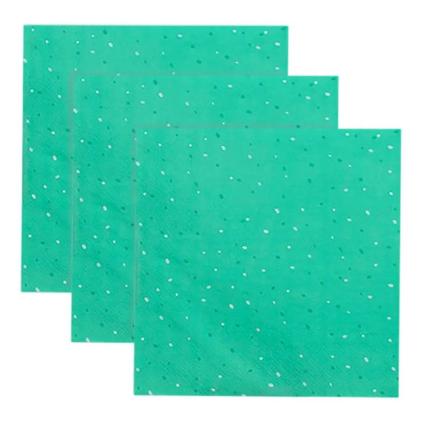 NAPKINS LARGE - GREEN PEACOCK