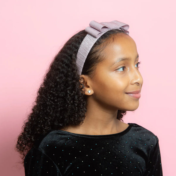 WE LOVE YOU CONNIE 
FOUNDATION LUXURY HEADBANDS - BOW FRIENDS DEENA SPARKLY BOW (includes Donation)