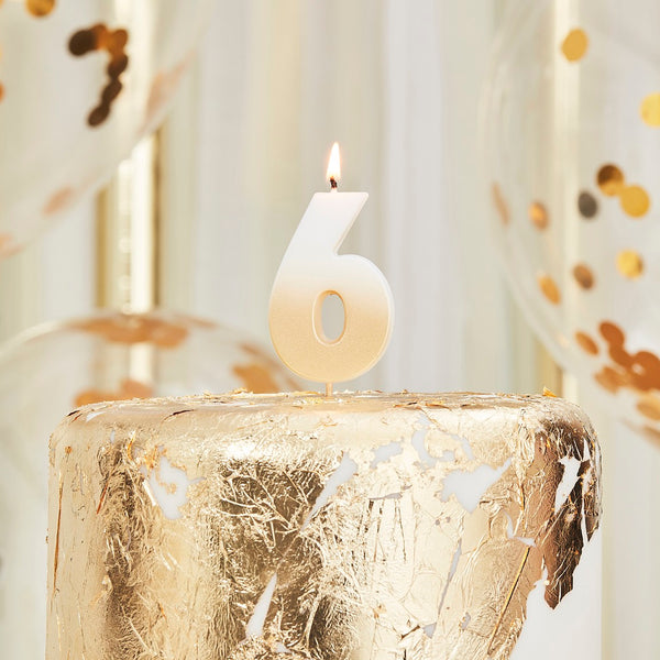 CANDLES - NUMBER CANDLE OMBRÉ GOLD