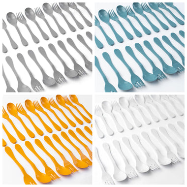 PREMIUM ECO FLATWARE - REUSABLE FORKS + SPOONS (Pack of 24)