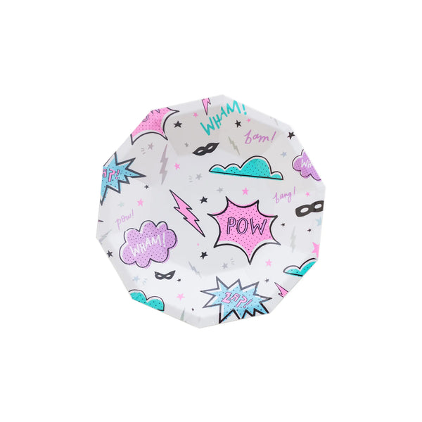 PLATES SMALL - SUPERHERO PINK DAYDREAM SOCIETY