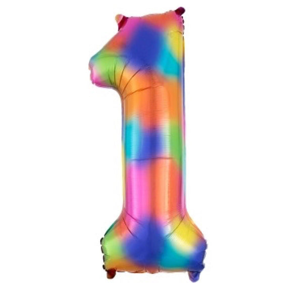 BALLOON BAR - 34” NUMBER RAINBOW SPLASH, Balloons, Anagram - Bon + Co. Party Studio