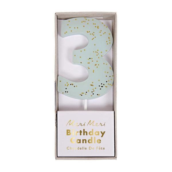 CANDLES - MERI MERI COLOURED NUMBER CANDLE, Candles + Sparklers, MERI MERI - Bon + Co. Party Studio