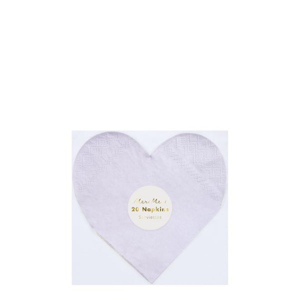 NAPKINS - SMALL PARTY PALETTE PASTEL HEARTS MERI MERI, napkins, meri meri - Bon + Co. Party Studio