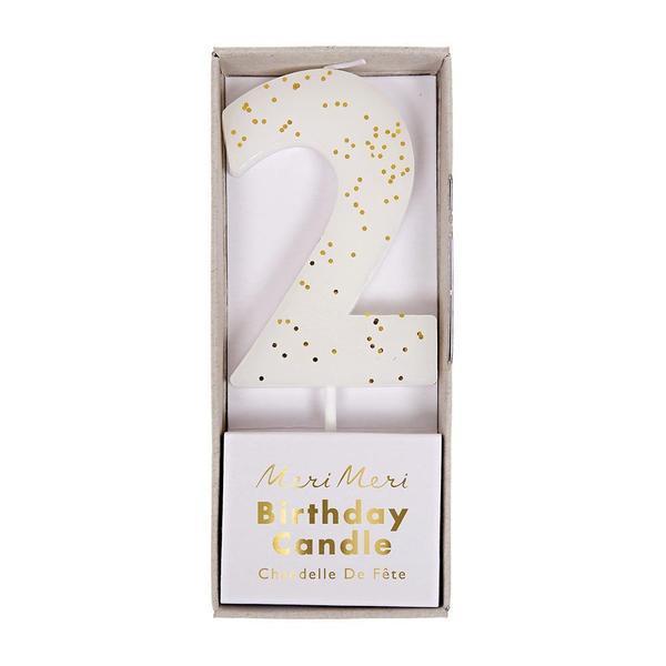 CANDLES - MERI MERI COLOURED NUMBER CANDLE, Candles + Sparklers, MERI MERI - Bon + Co. Party Studio