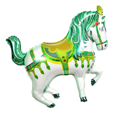 BALLOONS - CIRCUS CAROUSEL HORSE GREEN, Balloons, FM - Bon + Co. Party Studio