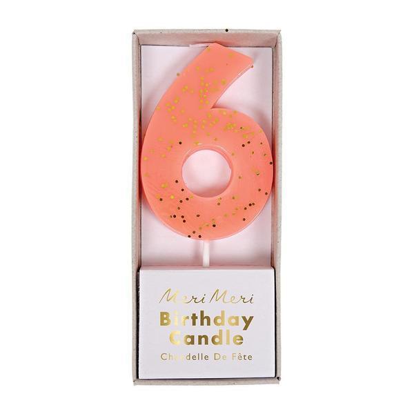 CANDLES - MERI MERI COLOURED NUMBER CANDLE, Candles + Sparklers, MERI MERI - Bon + Co. Party Studio