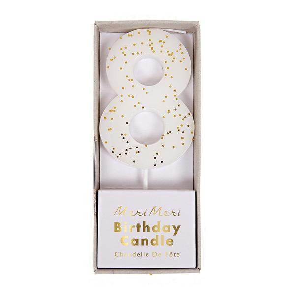 CANDLES - MERI MERI COLOURED NUMBER CANDLE, Candles + Sparklers, MERI MERI - Bon + Co. Party Studio
