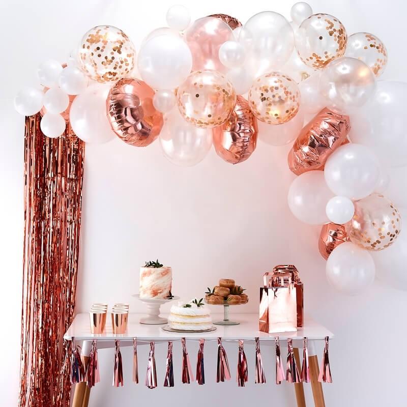 BALLOON ARCH - ROSE GOLD GINGER RAY, Balloons, GINGER RAY - Bon + Co. Party Studio